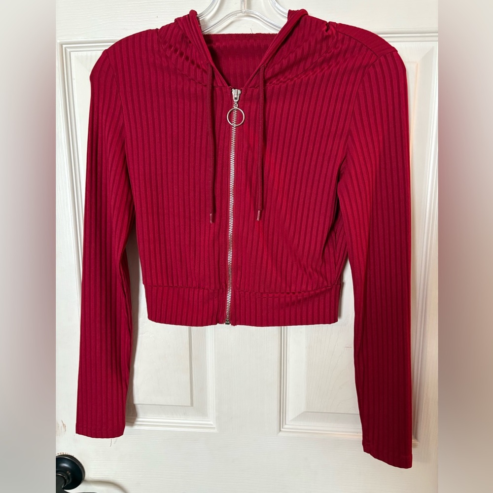 Cropped Maroon SHEIN Top